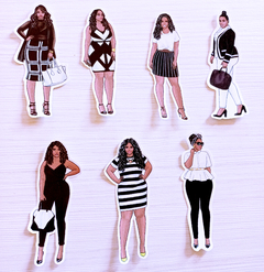 Kit de adesivos "Curvy Girls in Black & White" - loja online
