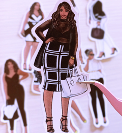 Kit de adesivos "Curvy Girls in Black & White" - La Délicatesse