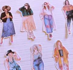 Kit de adesivos "Sweet Curvy Girls" na internet