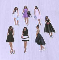Imagem do Kit de adesivos "Um vestido com amor"