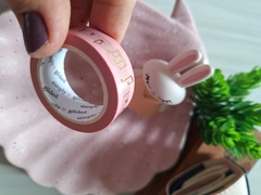 Washi tape Simply Gilded rosa com foil dourado - Estampa musical - loja online