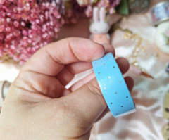 Washi tape Simply Gilded Estampa Poá Azul