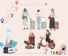 Kit de adesivos - Viagem dos sonhos na internet