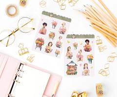 Cartelas de adesivos "Flor é ser" - La Délicatesse