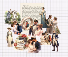 Kit de adesivos "Persuasão" (Coleção Jane Austen)