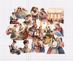 kit de adesivos "Little Women"