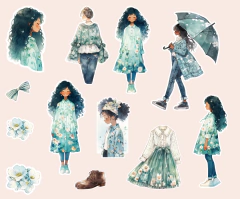 Kit de adesivos "Verde Florescer" - comprar online