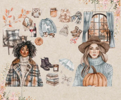 Kit de adesivos "Outono aconchegante"
