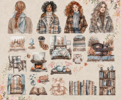 Kit de adesivos "Outono aconchegante" na internet