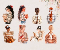 Kit de adesivos "Leituras de outono" na internet