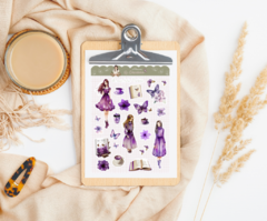 Cartela de adesivos "As mais Belas Violetas" - comprar online