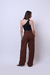 Calça Pantalona CAPPUCCINO - marrom - veux use