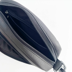 Riñobandolera negra cuerina - Malib Bolsos