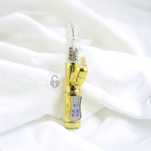 Vibrador Rotativo Com Estimulador Clitoriano 36 Vibrações