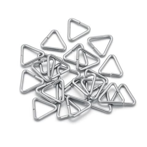 Triangulo para Llaveros de Metal Color Niquel