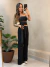 WIDE LEG PRETA STRASS