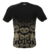 Camiseta Muay Thai Brown Fighting Skull Manga Curta - INNFIGHTWEAR - Linha exclusiva para campeões!