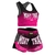Conjunto Muay Thai Top e Short Feminino Pink Garuda