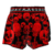 Short Muay Thai Classic Red Fighting Skull Unissex - INNFIGHTWEAR - Linha exclusiva para campeões!