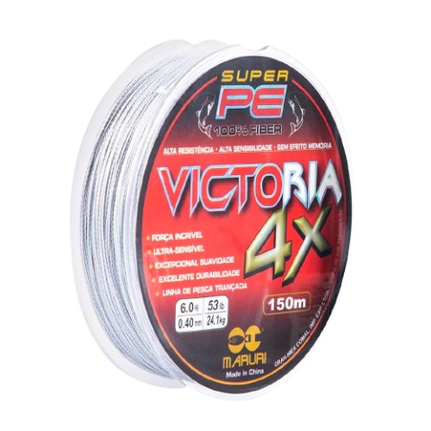Linha multifilamento Victoria 4X Super P.E. - 150mt - CINZA - MARURI - comprar online