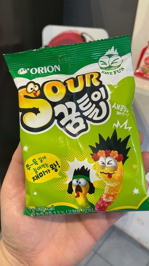 Gomitas sour gusano ácidas