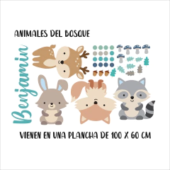 Animales Del Bosque Nene Con Nombre - Petit Papel