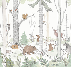 Mural Bosque Verde - tienda online