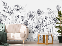 Mural Floral Line art en internet