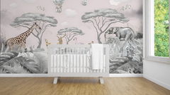 Mural Pink Jungle