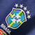 Camisa Gola Padre Pré-Jogo da Seleção Brasileira 22/23 Torcedor Nike Masculina - Azul Marinho