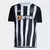Camisa masculina do Atlético Mineiro, modelo 24/25, em preto e branco, com listras verticais e logotipo da Betano.