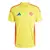 Camisa amarela da Seleção Colômbia 24/25, modelo home, com detalhes em vermelho e símbolo da Adidas.