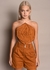 Cropped Flor Caramelo Algodão - comprar online
