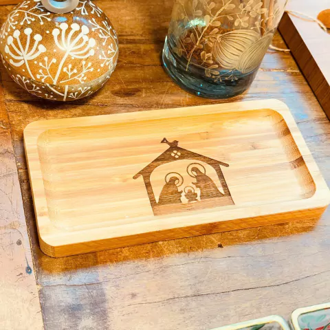 Bandeja de Bambu Presépio