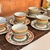 Conjunto 6 Xícaras Redondas de Porcelana Pintado à Mão