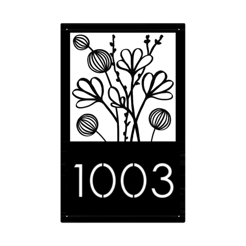 Placa de Número Ikebana - comprar online