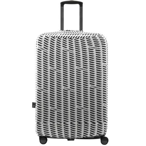 Funda de Valija Tamaño Mediana Crossover Blanca Logo Negro - comprar online