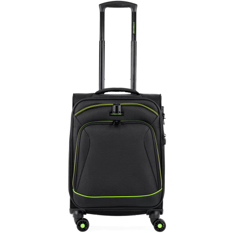 Valija Crossover Chica de tela liviana 2,4 kg Fusion Negro con Verde - comprar online