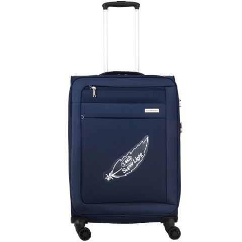 Valija Mediana Ultra Liviana Crossover Celia Azul - comprar online