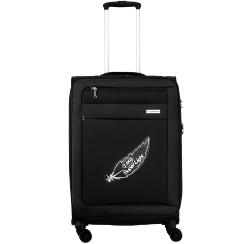 Valija Mediana Ultra Liviana Crossover Celia Negro - comprar online