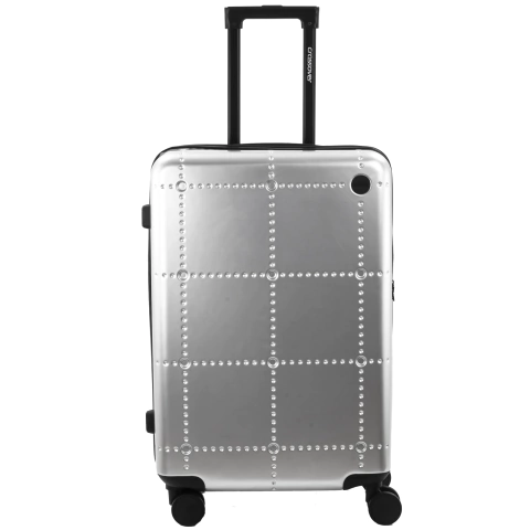 Valija Crossover Mediana Rigida Mathi 24" ABS + Policarbonato Plateada - comprar online