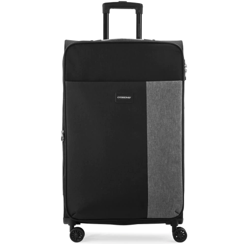 Valija Crossover Grande Semi Rígida Rudy Poliéster Negro - comprar online