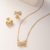 Conjunto Laço Cravejado Semijoia Ouro 18K - comprar online