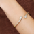 Bracelete Gota Cravejada em Zircônia Semijoia Ouro 18K - comprar online