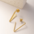 Brinco Triângulo Fino Semijoia Ouro 18K - comprar online