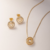 Conjunto Circular Cravejado e Ponto de Luz Semijoia Ouro 18K - comprar online