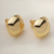Brinco Quadrado Orgânico Semijoia Ouro 18K