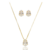 Conjunto Gota em Zircônia Semijoia Ouro 18K