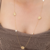 Colar Longo Madreperola e Oval Liso Semijoia Ouro 18K
