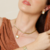 Conjunto Quadrado Madrepérola Semijoia Ouro 18K